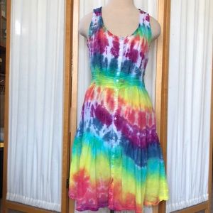 Colorful Tie-Dye Dress